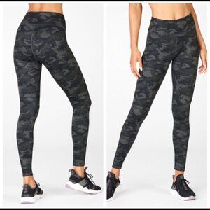 Fabletics Powerhold leggings black green camo high waisted active yoga 3X